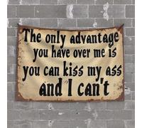 Birra Decor The Only Advantage You Have Over Me Is You Can Kiss My Ass And I Can'T Tapestry Men Decor Wall Decor for Dorm Room (75 x 100 cm)