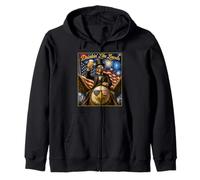 Birra Drinkin Come Lincoln on Eagle USA Flag America 4 luglio Felpa con Cappuccio