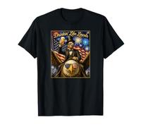 Birra Drinkin Come Lincoln on Eagle USA Flag America 4 luglio Maglietta