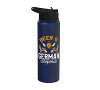 Birra e pastori tedeschi divertente amante dei cani bevitore Stainless Steel Insulated Water Bottle