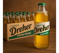 Birra Lager Dreher L’Adorata in Bottiglia di Vetro da 30 cl - Confezione da 24 Bottiglie - Edizione Speciale - Gusto Leggero e Rinfrescante - Ideale per Aperitivi, Eventi e Ristorazione