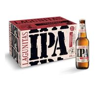 Birra Lagunitas IPA, Cassa con 24 Bottiglie da 33 irra IPA ad Alta Fermentazione, Gusto Connotato da un Mix Pulito di Agrumi Rinfrescanti, Caramello Dolce e un Gradevole Amaro, Gradazione 6,2% Vol
