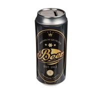Birra Lattina Salvadanaio Originale in Latta con Coperchio - Portapenne a Buon Mercato (Nero)