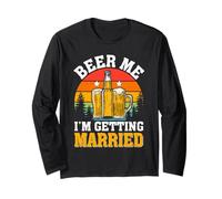 Birra Me I'm Getting Married Groom Divertente Bachelor Party Uomo Maglia a Manica