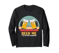 Birra Me I'm Getting Married Groom Divertente Bachelor Party Uomo Maglia a Manica