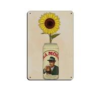 Birra Moretti And Flowers - Poster retrò in metallo, stile chic, arte retrò, pittura in ferro, per bar, grotte, bar, famiglie, garage, decorazione da parete, 20 x 30 cm