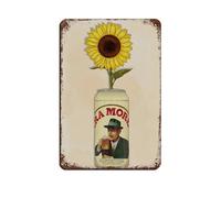 Birra Moretti And Flowers - Poster retrò in metallo, stile chic, arte retrò, pittura in ferro, per bar, grotte, bar, famiglie, garage, decorazione da parete, 20 x 30 cm