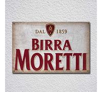 Birra Moretti Italian Beer Vintage Tin Sign Metal Sign Tin Sign 7.8X11.8 POLLICI