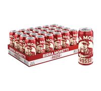 Birra Moretti La Rossa, Cassa con 24 Lattine da 50 irra Bock a Bassa Fermentazione, Gusto Morbido e Pieno con un Retrogusto di Caramello e Liquirizia, Gradazione 7,2% Vol