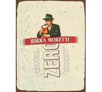 Birra Moretti, targa in metallo stile vintage con birra italiana, cartello pubblicitario da parete in metallo, 20 x 30 cm, formato A5