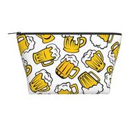 Birra retrò dei cartoni animati, Borsa da toilette Borsa per trucco Borsa per cosmetici Borsa da toilette da viaggio portatile