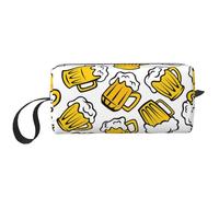 Birra retrò dei cartoni animati, Borsa per il trucco Borsa per cosmetici Borsa da toilette da viaggio portatile Borsa per trucco Organizer