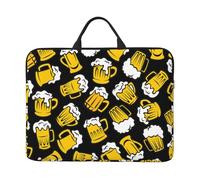 Birra retrò dei cartoni animati, Custodia per laptop da 14 pollici, borsa per notebook, custodia per laptop, valigetta con maniglia