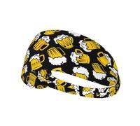 Birra retrò dei cartoni animati,Fascia elastica per capelli multiuso unisex, fascia antisudore sportiva
