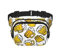 Birra retrò dei cartoni animati, Marsupio quadrato a doppio strato, borsa da viaggio, marsupio casual