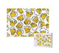 Birra retrò dei cartoni animati,Puzzle in legno da 1000 pezzi per famiglie, puzzle per adulti e adolescenti