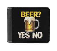 Birra Sì No Portafogli Stampati Portafoglio Bifold Cambiare Cash Bag con Più Slot per Schede per Uomini e Donne