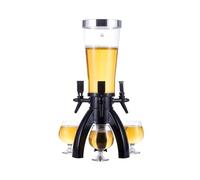 Birra Torre, Distributore Di Birra Dispenser for torre di birra, dispenser for bevande da 3 litri, torre for birra da tavolo, dispenser for torre di bevande trasparente, con 3 rubinetti e ghiaccioli,