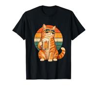 Birra Tramonto retrò - Gatto Maglietta
