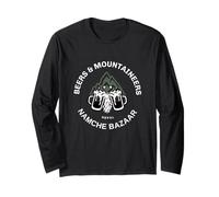 Birre e alpinisti Namche Bazaar Nepal Everest Base Camp Maglia a Manica