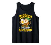 Birrolo Nano T-Shirt Birra A Mali Estremi Bevi E Rimedi Canotta