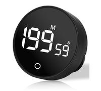 Birshe LED Timer Digitale,Timer da Cucina Digitale Timer Visivo Timer Magnetico Digitale Timer Magnetico per Conto alla Rovescia Timer mit LED-Anzeige Digitaler Timer Schwarz 2 Modi Geeignet für Küche