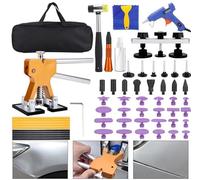 Birshe Riparazione di Ammaccature Auto Kit, Strumento per la rimozione delle ammaccature, Tirabolli per Carrozzeria, Pistola per Colla, Kit per la Riparazione per ammaccature Grandi Medie Piccole