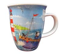 Birsppy Ahoy Lighthouse Nevis - Tazza da caffè, in porcellana fine, 0,48 l