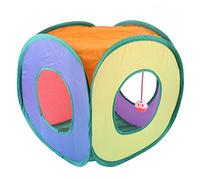 Birtern 40x40x40cm Cat Tunnel Square, Tenda cubo gatto pieghevole, Cubo Po-p Up per gatto, Grotta di nascondiglio della casa del gatto interno, Tenda del tunnel del gatto, Giocattoli interattivi per
