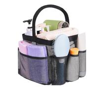 Birtern Borsa da doccia da viaggio in rete - Borsa da doccia sospesa, cestino per dormitorio | ad asciugatura rapida, borsa da toilette per dormitorio universitario bagno, palestra campeggio, Manico