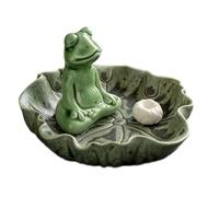 Birtern Bruciatore di incenso ornamentale, realizzato a mano, in ceramica, a forma di rana, diffusore di profumi, multifunzione, per appartamento, dormitorio, camera da, bagno, yoga, cucina