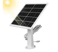 Birtern Pannello solare USB, pannelli impermeabili per telecamera di sicurezza, caricabatterie ad alta efficienza, ricarica rapida per escursioni, lavoro remoto, telefoni in cortile, campeggio