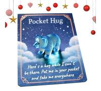 Birtern Pocket Animal | Biglietto di auguri a forma di animale, in resina, incoraggiamento per studenti, per compleanno, famiglia, auto, scuola, Natale, Pasqua