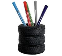 Birtern Portapenne da scrivania, a forma di pneumatico, portapenne, porta pennelli da trucco, portapenne, compatto, per casa, azienda, scuola