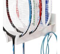 Birtern Rastrelliera portaoggetti per racchette, da parete, organizer per racchette da badminton, multifunzione, organizer per la casa, organizer per racchette da badminton, tennis, ping pong