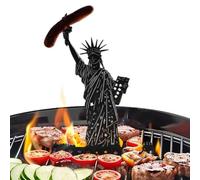 Birtern Supporto per salsicce per grill, in metallo, per hot dog, multifunzione, per spiedini di carne, barbecue, campeggio, cortile, feste, picnic