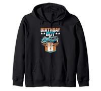 Birthday Boy 6 American Muscle Car 6th Bday Classic Car per bambini Felpa con Cappuccio