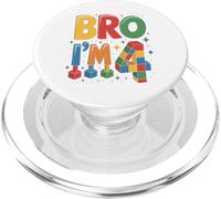 Birthday Boy Bro I'm 4 Year Old Building Blocks Mattone PopSockets PopGrip per MagSafe