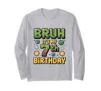 Birthday Boy Bruh È Il Mio Numero di Pixel da Giocatore per Il settimo Compleanno Maglia a Manica