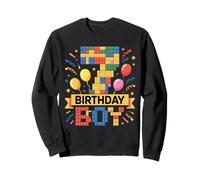 Birthday Boy Builder Bro I'm 7 Year Old Building Blocks Felpa