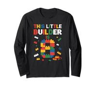 Birthday Boy Building Blocks Mattone Theme Party 8th Birthday Maglia a Manica