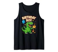 Birthday Boy Dinosaur Cute T Rex Party Design Canotta