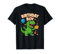 Birthday Boy Dinosaur Cute T Rex Party Design Maglietta