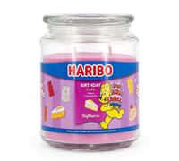 Haribo Candela profumata in barattolo con coperchio, candela profumata dolce, lunga durata (100 h), idea regalo per compleanno