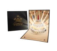 Birthday Card, 3d Popup Cards, 5.91x5.91inch, Musical Light Cards, Keepsake Greeting Card, Colorful Popups Display with Music and Led for Party, Men, Wife, Kids, Husband, Daughter, Sister, Celebration