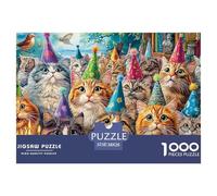 Birthday CatsAwe-Inspiring Jigsaw Puzzles for Adults A 1000-Piece (Advanced) Saga of Impossible, Hard, And Difficult Challenging Puzzle Games for Women & Men - A Bonding Adventure for Adults And Kids
