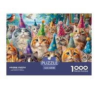 Birthday CatsMaster-Level Jigsaw Puzzles for Adults Embark on A 1000-Piece Advanced And Challenging Puzzle Games Journey - Positioned As The Ultimate Gift Jigsaw Puzzles for Adults And Kids Age 12 Ye