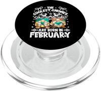Birthday Cow Print Gnomes For Women Who Are Born In February PopSockets PopGrip per MagSafe