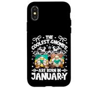 Birthday Cow Print Gnomes For Women Who Are Born In January Custodia per iPhone X/XS
