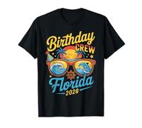 Birthday Crew Florida 2026 Matching Family Vacation Trip Maglietta